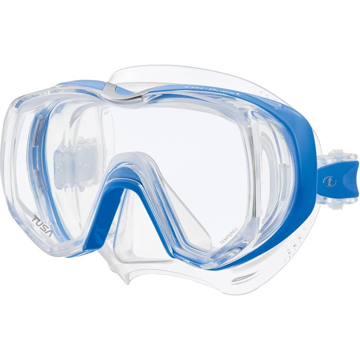 TUSA M-3001 Freedom Tri-Quest Scuba Diving Mask, Fishtail Blue