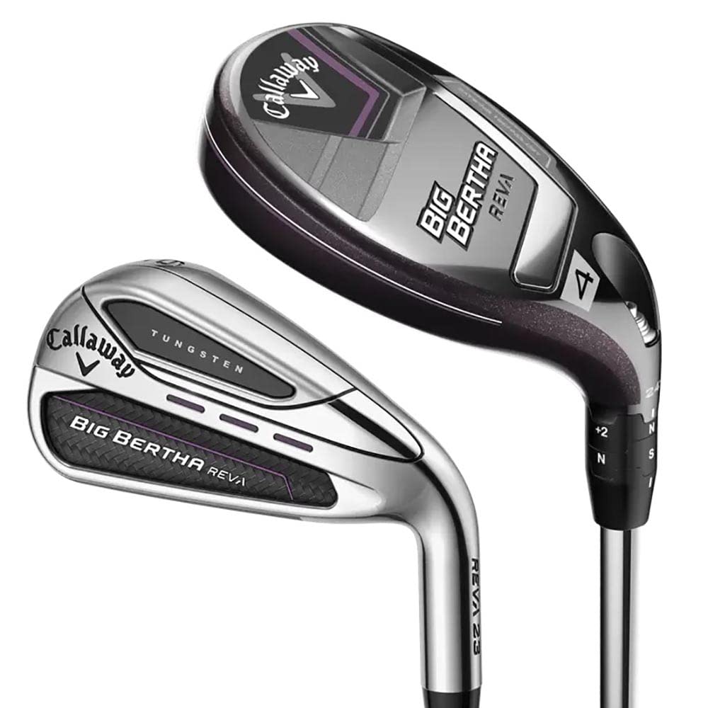 Callaway Golf Big Bertha REVA Womens Hybrid Iron Combo Set (Left, Graphite, Ladies, 4H, 5H, 6IR - PW)