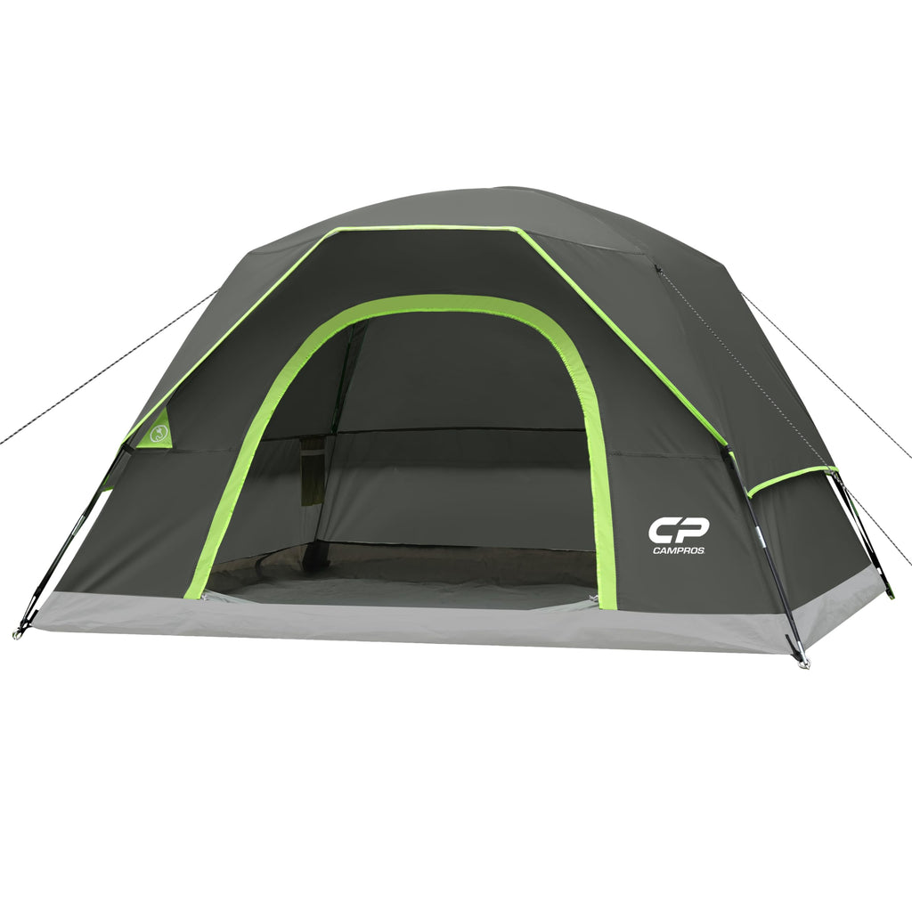 Campros Cp 4 Person Tent, Dome Tents For Camping With Rainfly, Waterproof Camping Tent Easy Set Up, Portable Family Tent With La