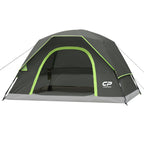 Campros Cp 4 Person Tent, Dome Tents For Camping With Rainfly, Waterproof Camping Tent Easy Set Up, Portable Family Tent With La