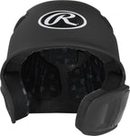 Rawlings  R16 Reversible Ext  Matte Batting Helmet  Reversible Face Guard  Junior  Matte Black
