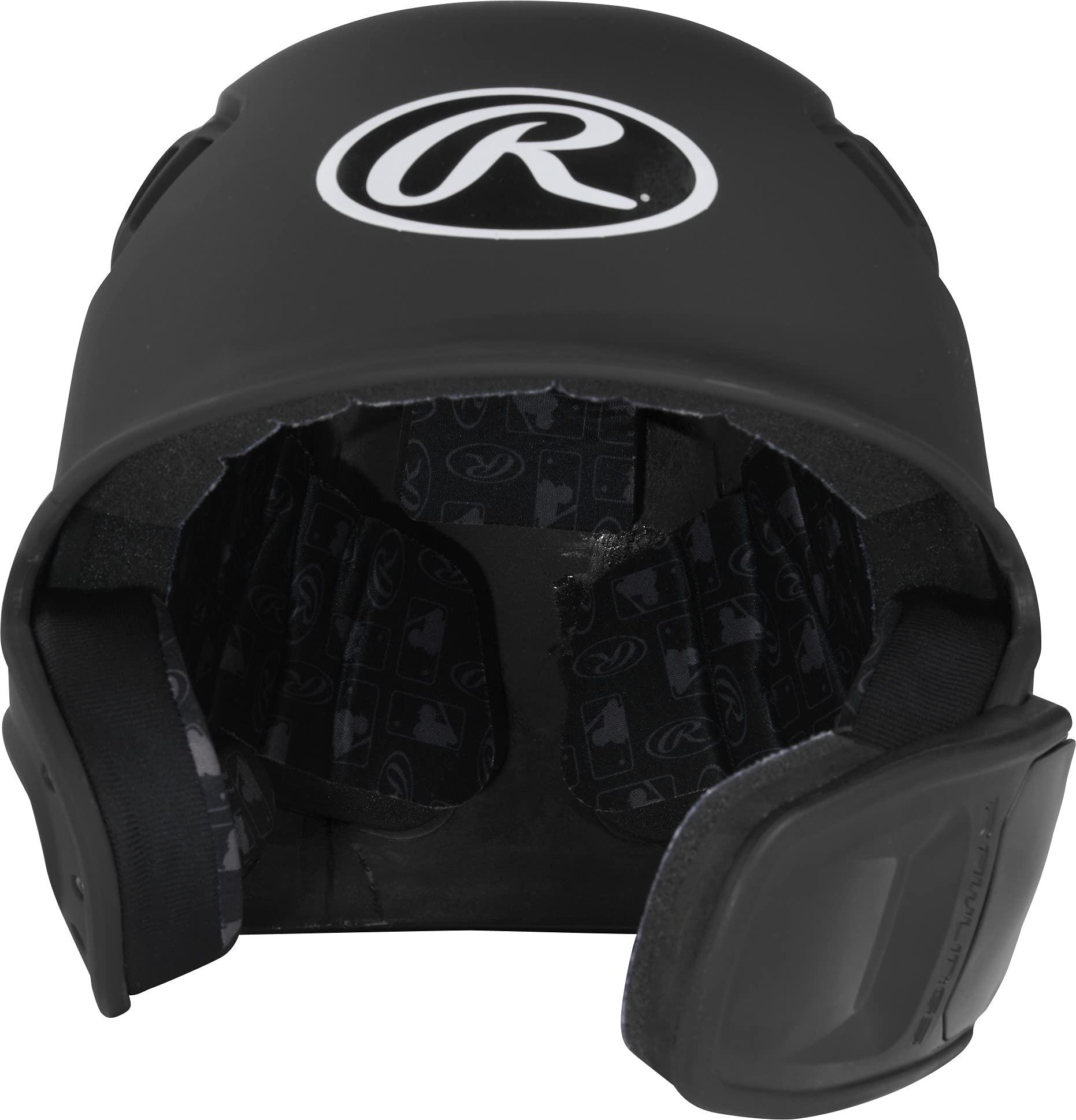 Rawlings  R16 Reversible Ext  Matte Batting Helmet  Reversible Face Guard  Junior  Matte Black
