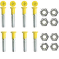 Dimebag Hardware Skateboard Mounting Nuts and Bolts 1 Phillips - Skateboard Truck Hardware - Lots of Colors (Yellow)