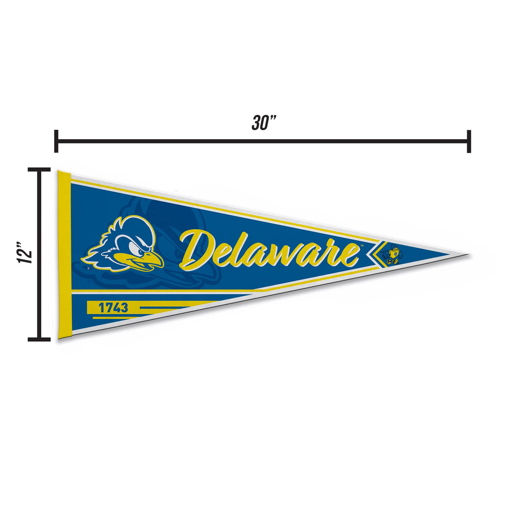 Rico Industries Ncaa Delaware Fightin Blue Hens Classic 12'' X 30'' Felt Wall D  Cor Pennant - Great For Home/Bed Room/Man Cave