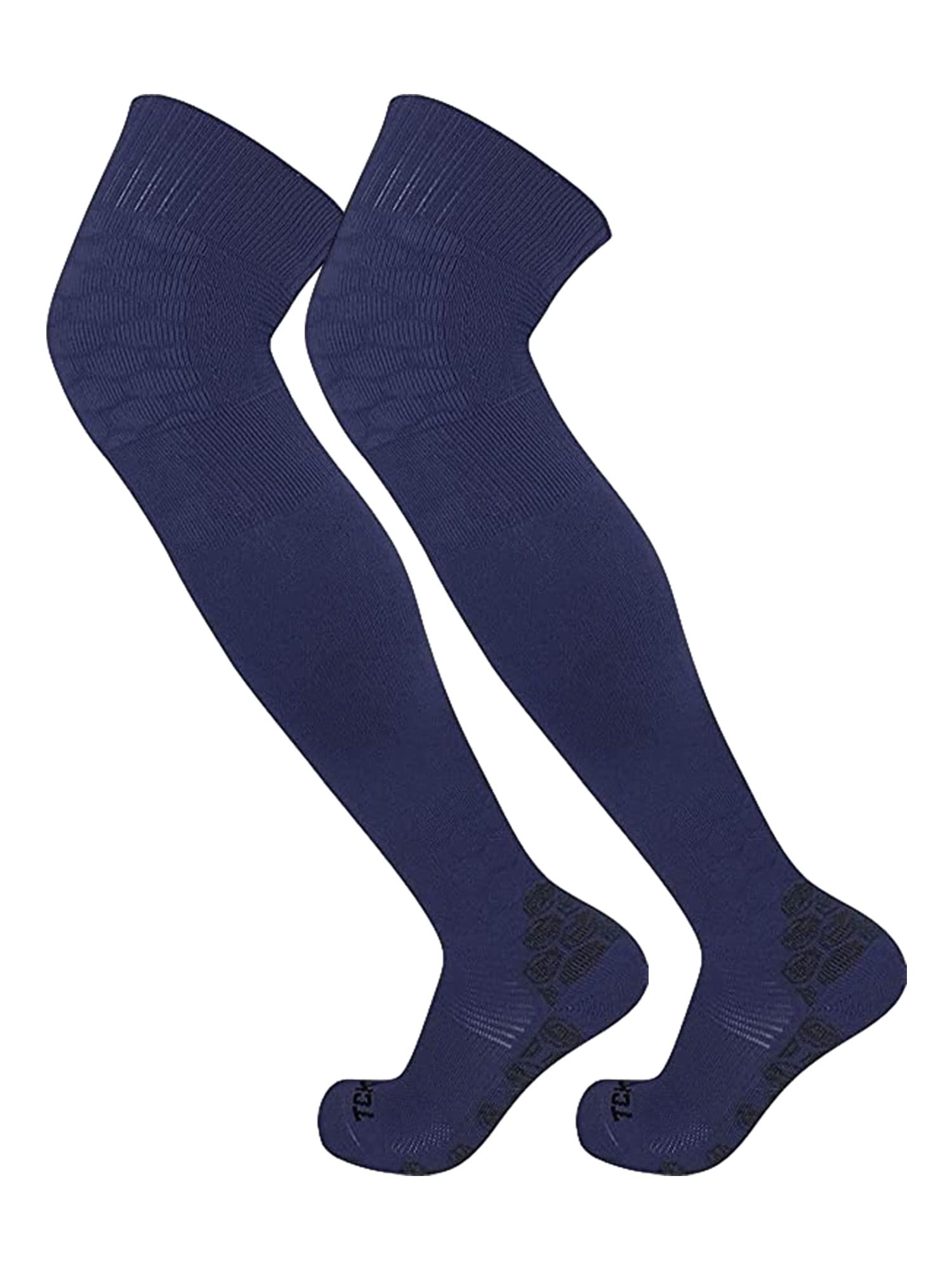 TCK Defender Over the Knee Football Socks (Navy, Large)