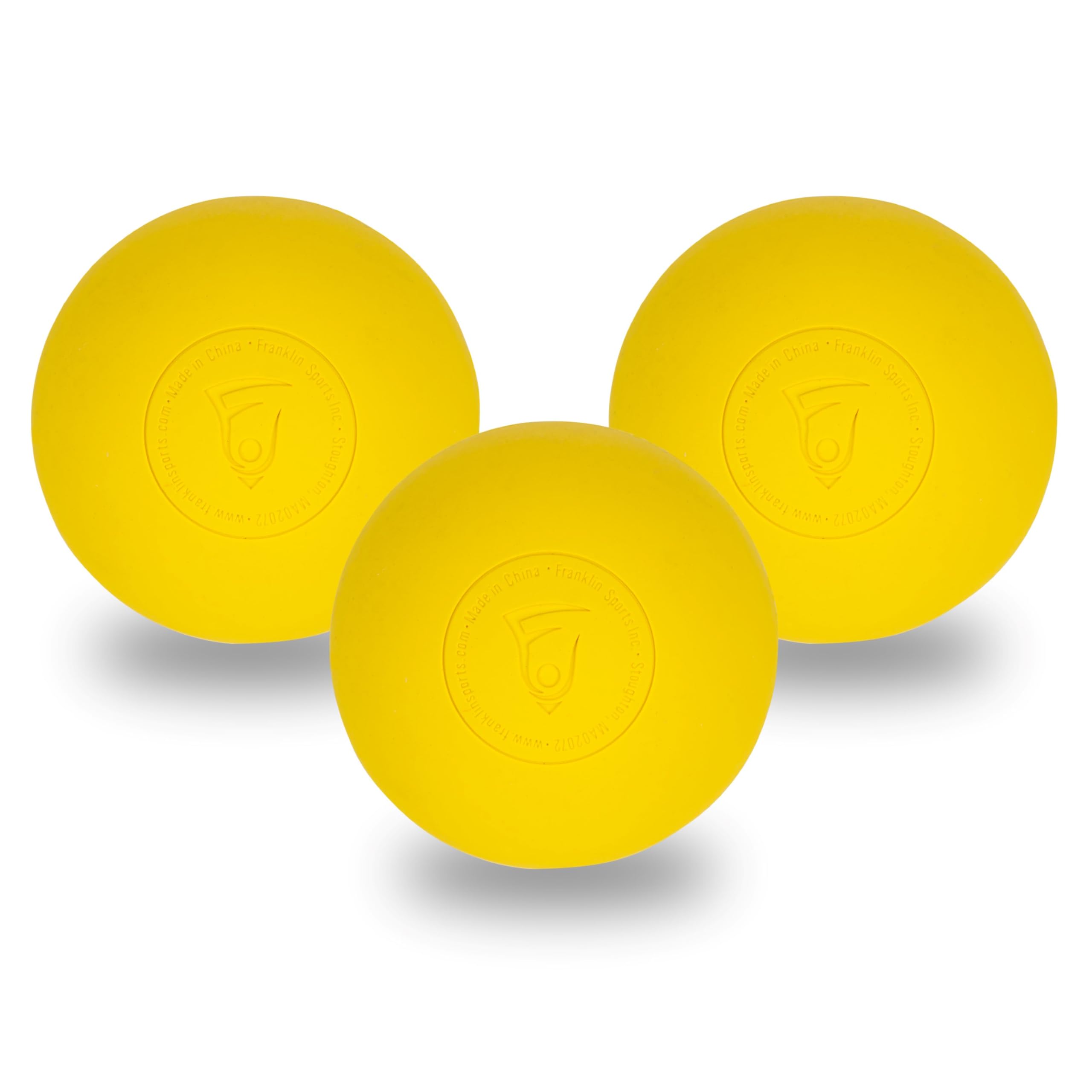 Franklin Sports Lacrosse Balls - Official Size Lax Balls for Practice - Rubber 63mm Outdoor Construction - Great for Muscle Mass