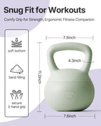 YOTTOY Soft Kettlebell,Kettlebell Anti-Slip Grip Weight for Home Workouts, Kettlebells Set Strength and Safety Guaranteed (15LB-