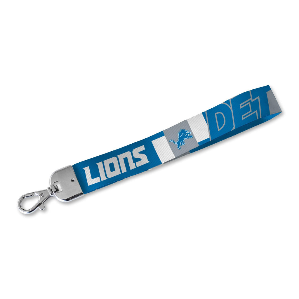 Rico Industries Nfl Football Detroit Lions Standard Wrist Lanyard Key Chain, Cute Wristlet Strap Keychain Holder For Women Men C