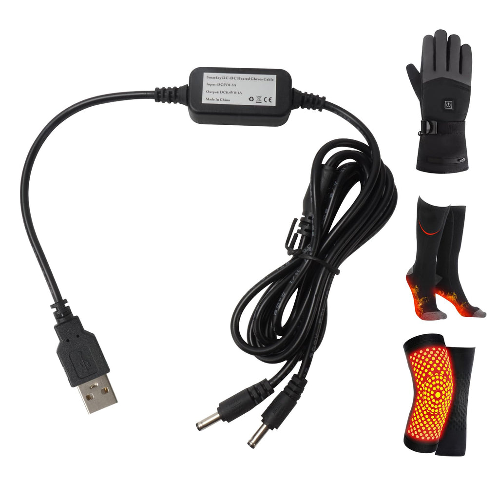 Smarkey 8.4V Heated Glove Charger For Insole Socks Jacket Battery Charging (Easy For Outdoor And Travelling)