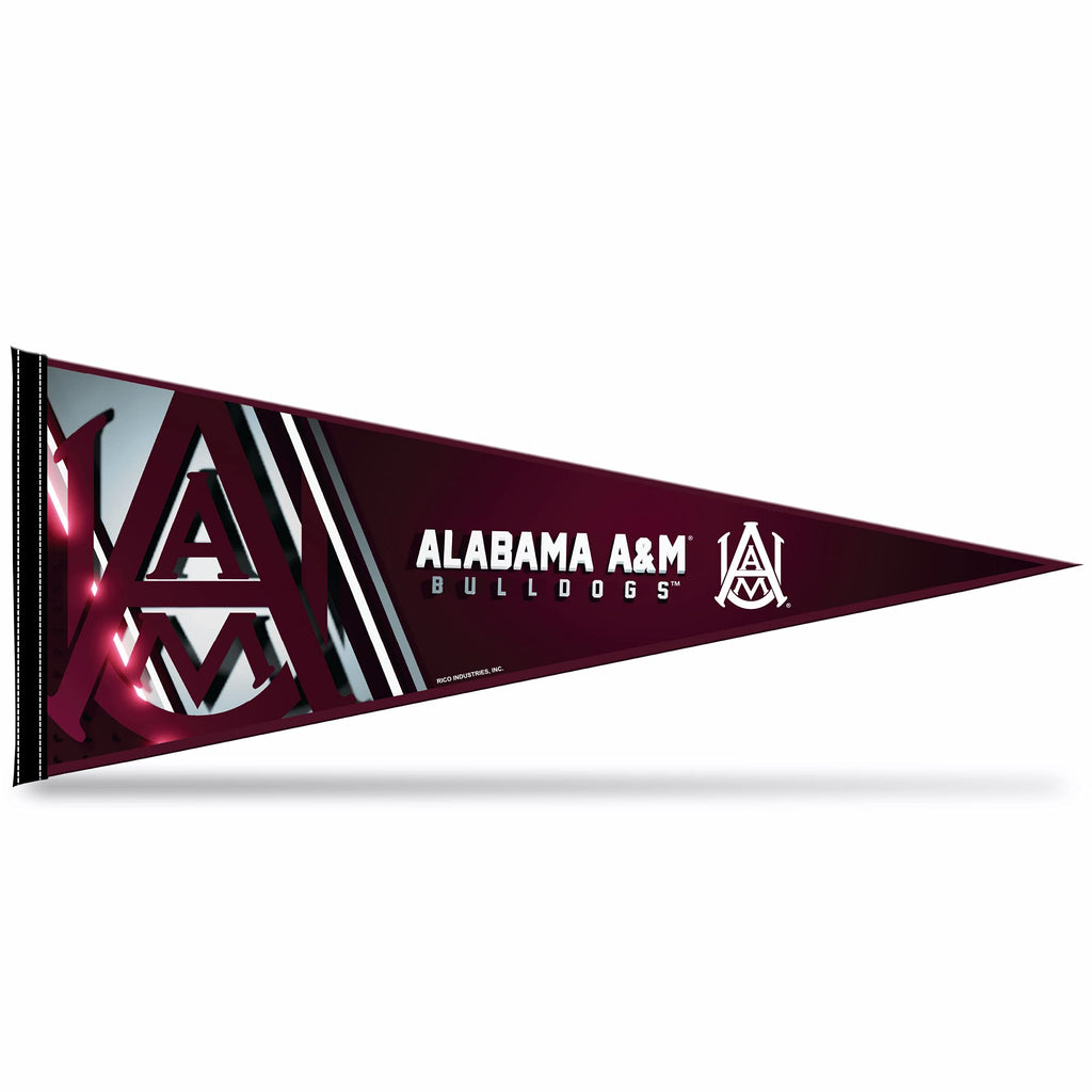 Rico Industries Ncaa Alabama A&M Bulldogs Primary 12'' X 30'' Felt Wall D  Cor Pennant - Great For Home/Bed Room/Man Cave D  Cor