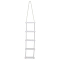 Attwood 11865-4 Rope Ladder, 5-Step, 11 -Inch-Wide Blow-Molded Steps, Textured Step Surfaces, Nylon Rope