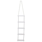 Attwood 11865-4 Rope Ladder, 5-Step, 11 -Inch-Wide Blow-Molded Steps, Textured Step Surfaces, Nylon Rope