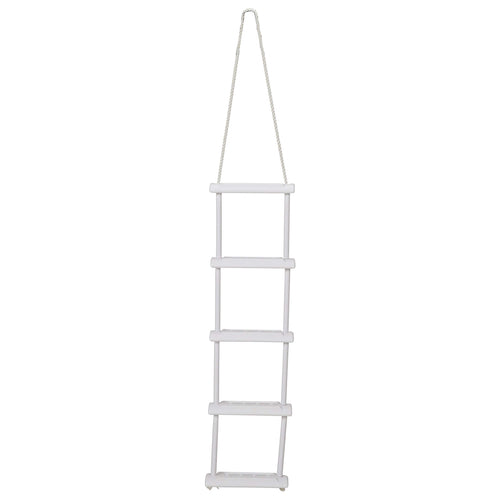 Attwood 11865-4 Rope Ladder, 5-Step, 11 -Inch-Wide Blow-Molded Steps, Textured Step Surfaces, Nylon Rope