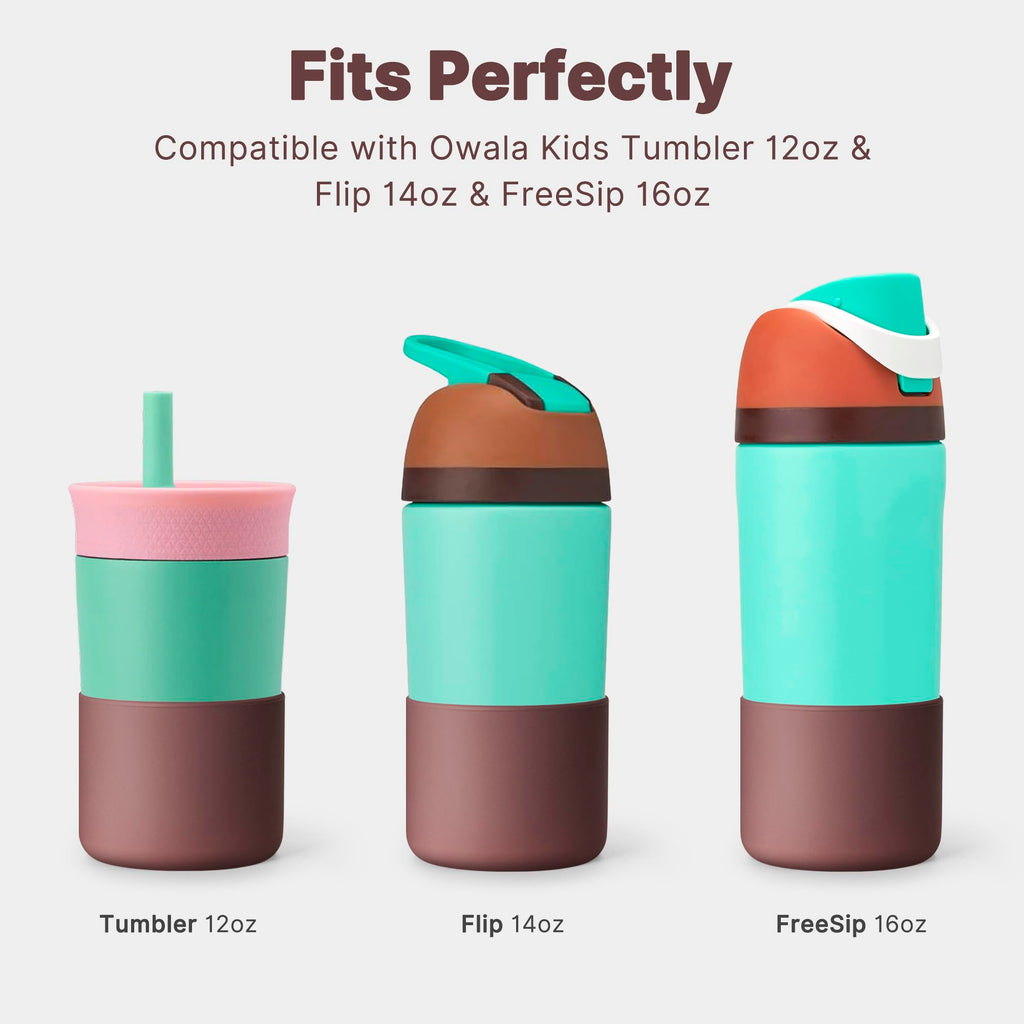 Diumepo Silicone Water Bottle Boot for Owala 14/16oz, Anti-Slip Protective Sleeve Bottom Bumper Protector for Owala Kids 12 oz T