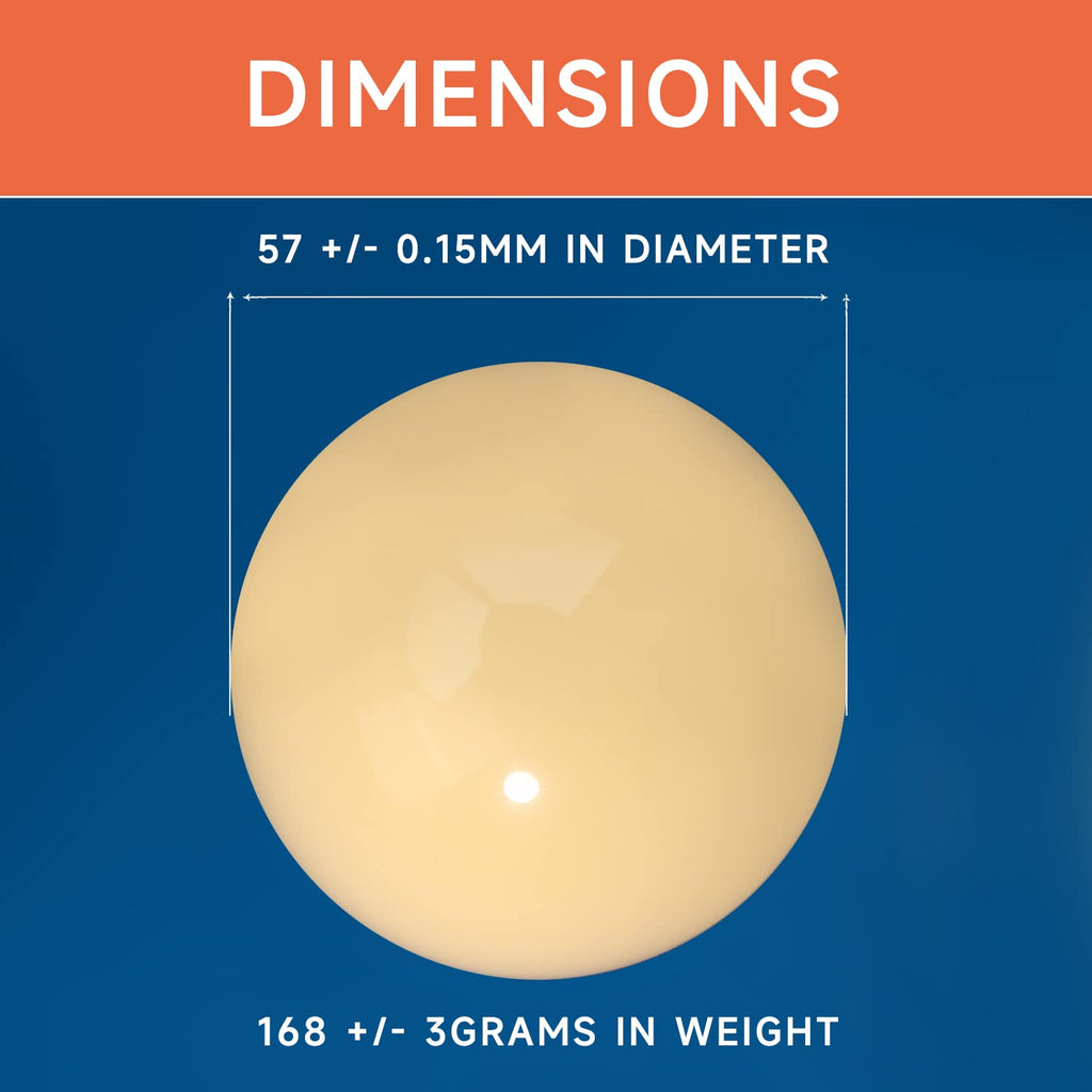 Gse 2-1/4'' Regulation Size Pool Cue Ball, Standard Billiard Cue Ball For Billiard Pool Table, Billiards Accessories