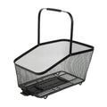Topeak Urban Metal Mesh Rear Basket (Black) - 24L Large-Capacity Bike Basket with Multi-Mount Panel Design, QuickTrack 2.0 / MIK
