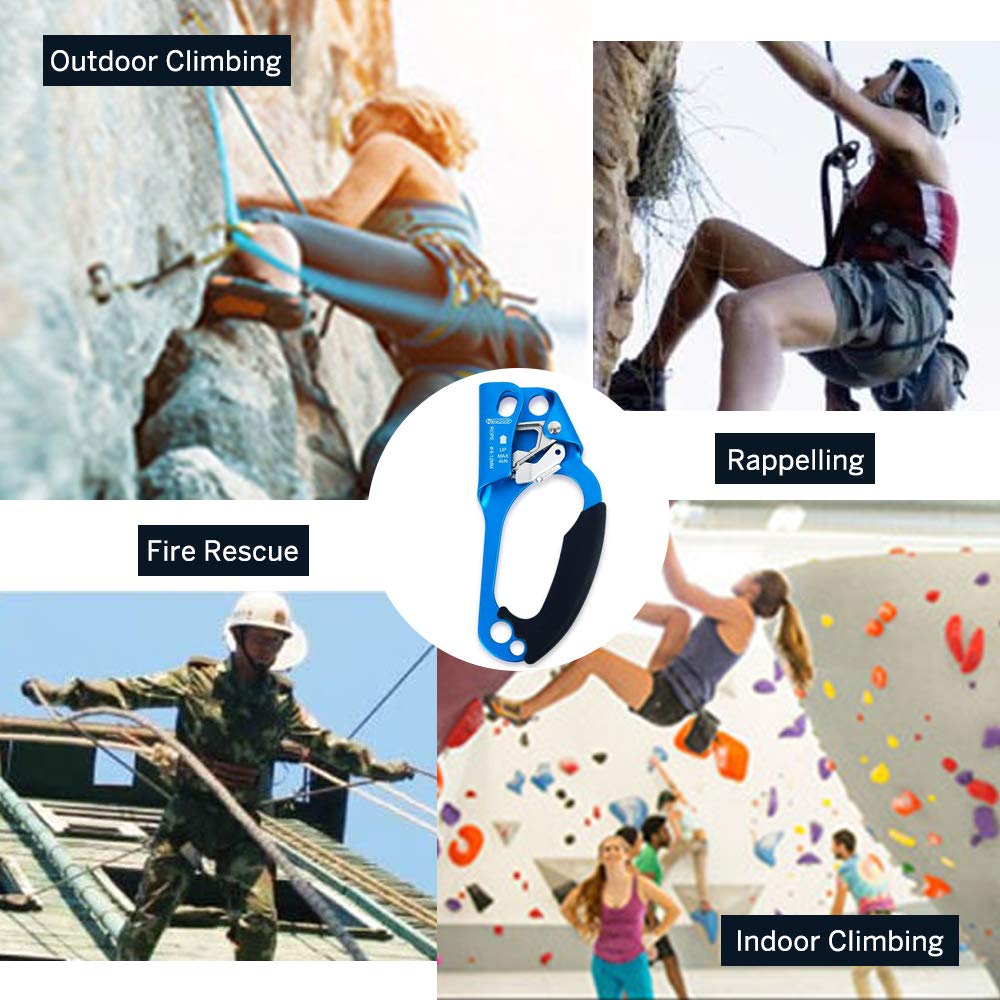 Newdoar Right Hand Ascender Rock Climbing Tree Arborist Rappelling Gear Equipment Ce Certified Rope Clamp For 8~13Mm Rope(Right