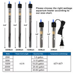 Freesea 50 Watt Aquarium Submersible Betta Heater With Aquarium Submersible Thermometer