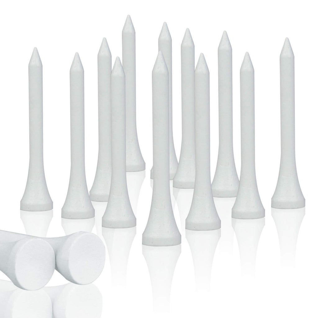 Mykuja Bamboo Golf Tee 2-1/8 Inch Pack Of 100 (54Mm White)