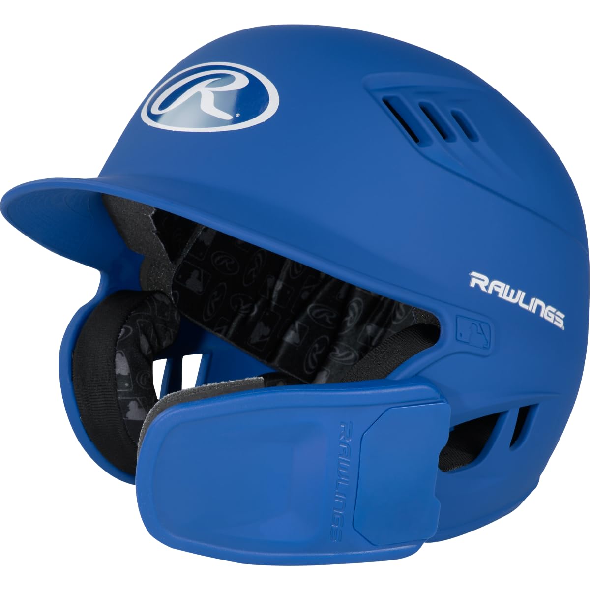 Rawlings | R16 REVERSIBLE EXT | Matte Batting Helmet | Reversible Face Guard | Junior (6 3/8 - 7 1/8) | Matte Royal