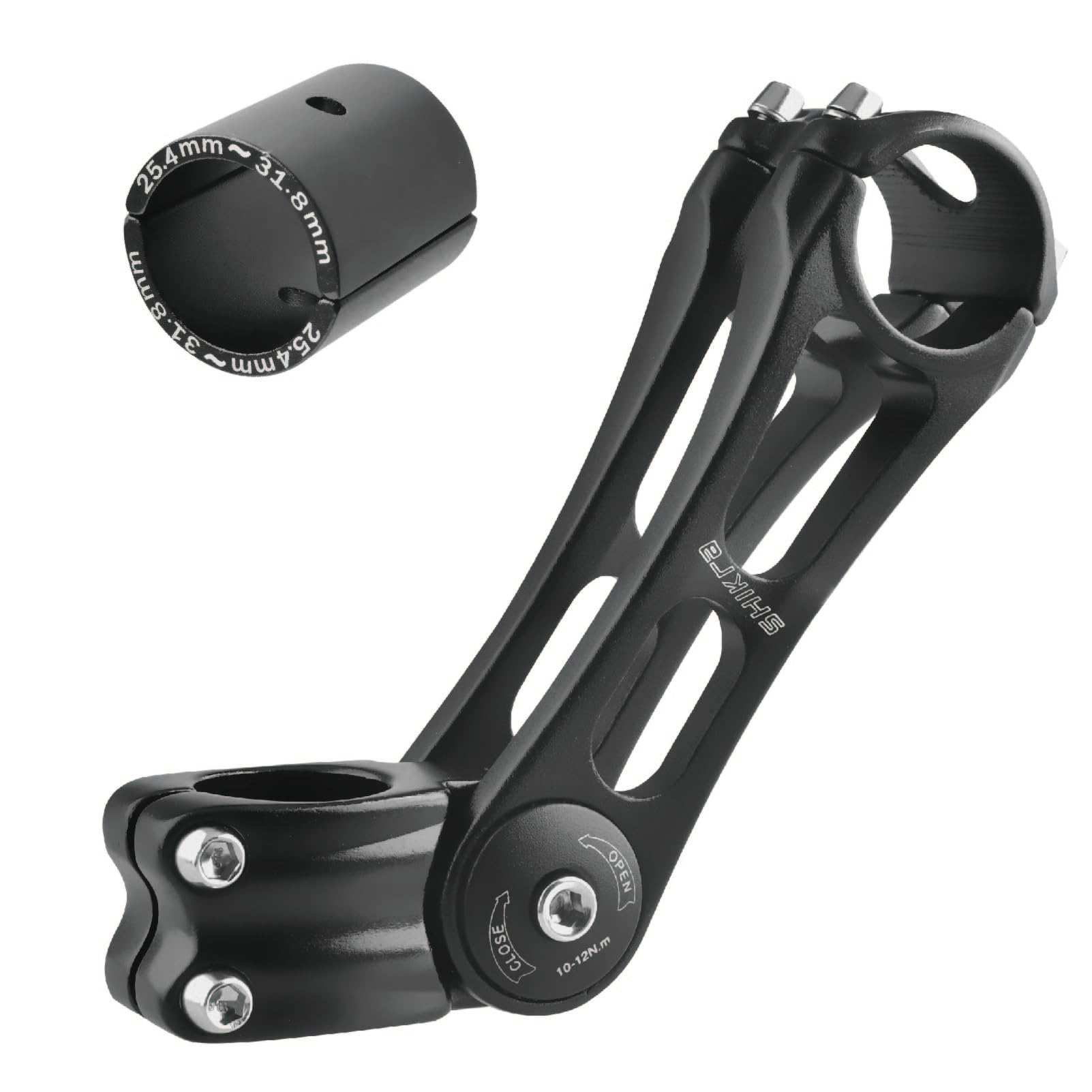 Yapjeb Bike Stem 25.4 145Mm 85 Degree Adjustable Bike Stem Mountain Bike Stem Short Handlebar Stem Riser For Bicycle, Road Bike,
