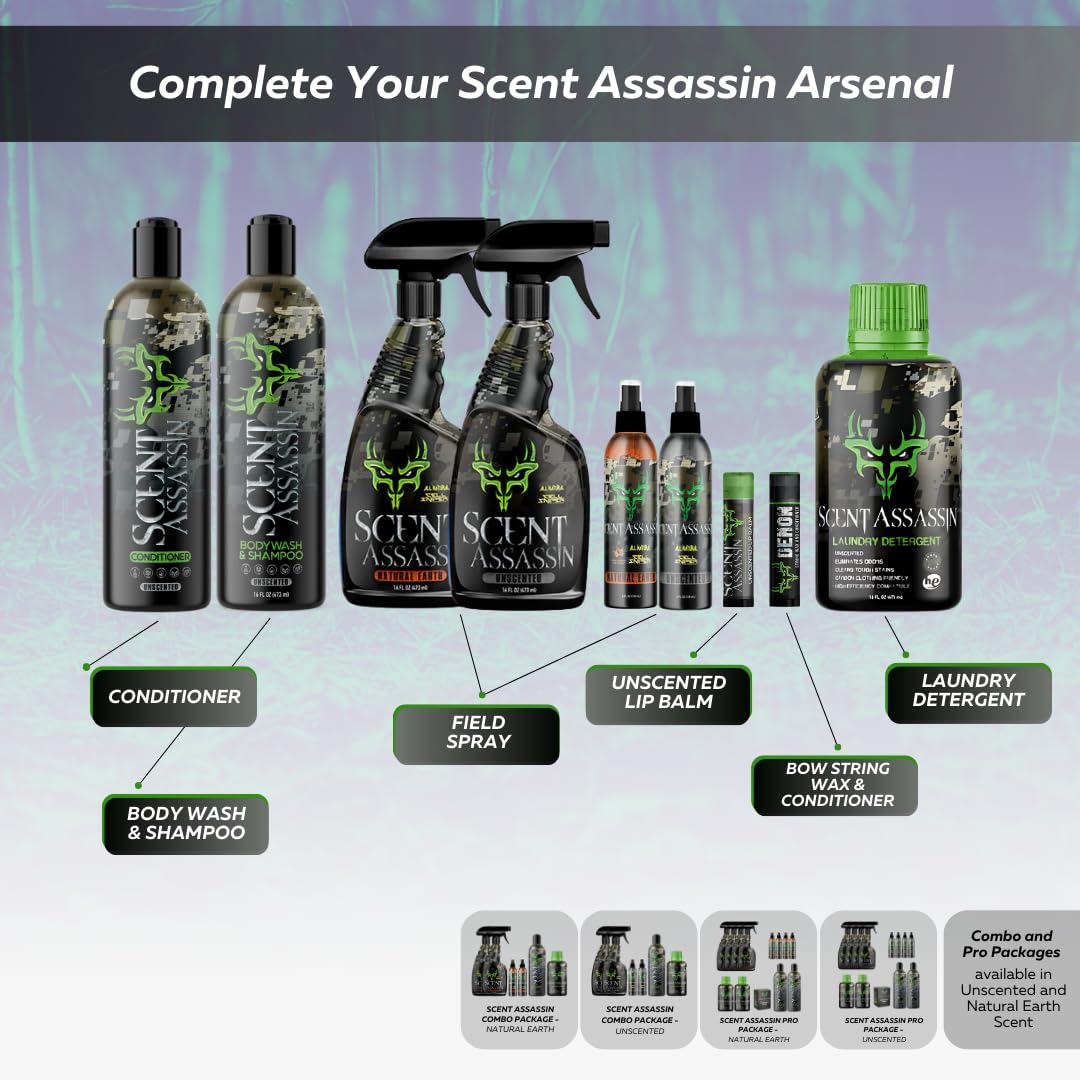 Scent Assassin Scent Spray - Unscented - 16Oz - Scent Away For Hunting And Camping
