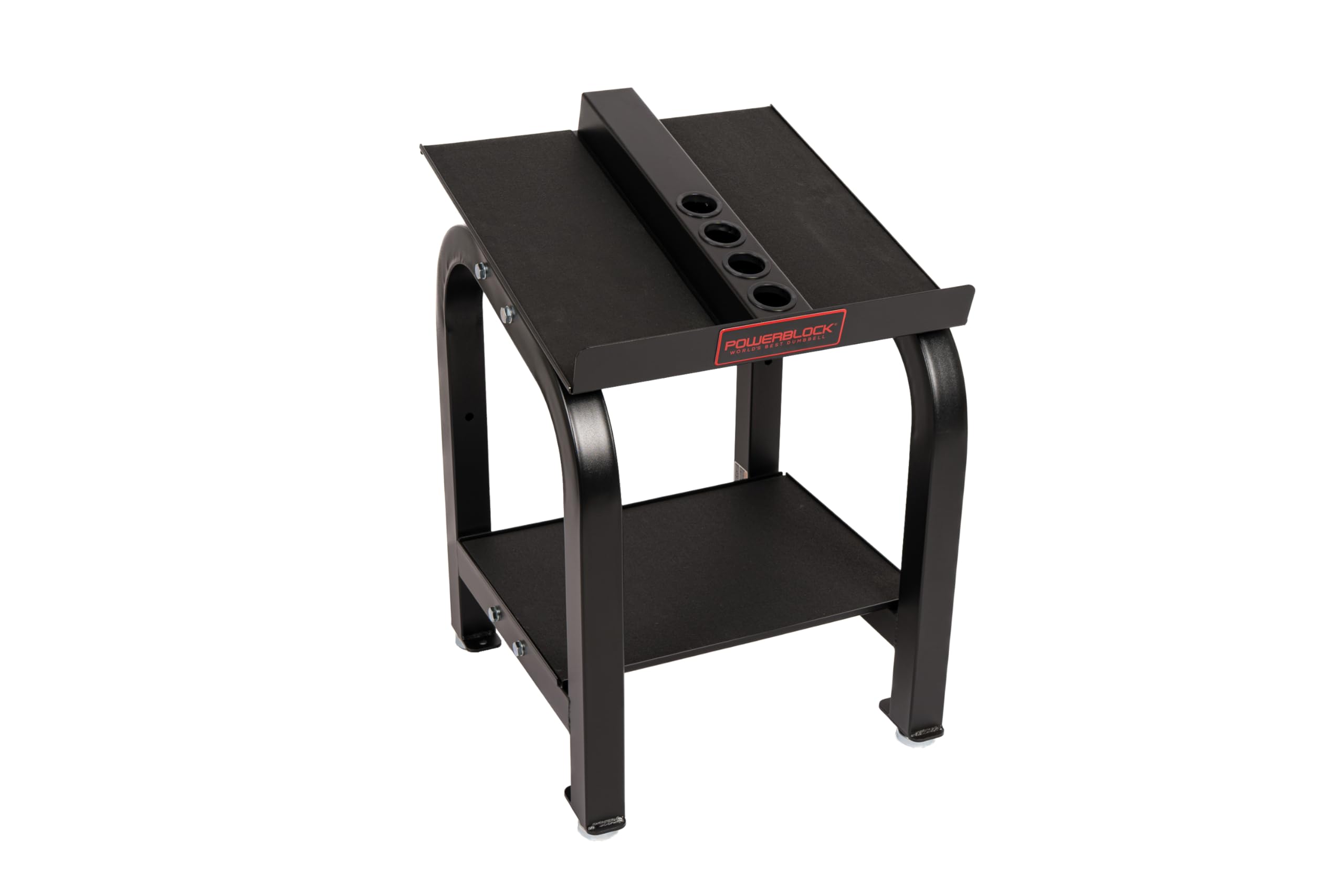 PowerBlock Home Rack Stand, Dumbbell Rack & Weight Rack With Tray, Supports Dumbbells up to 100 lbs, Durable Steel Construction,