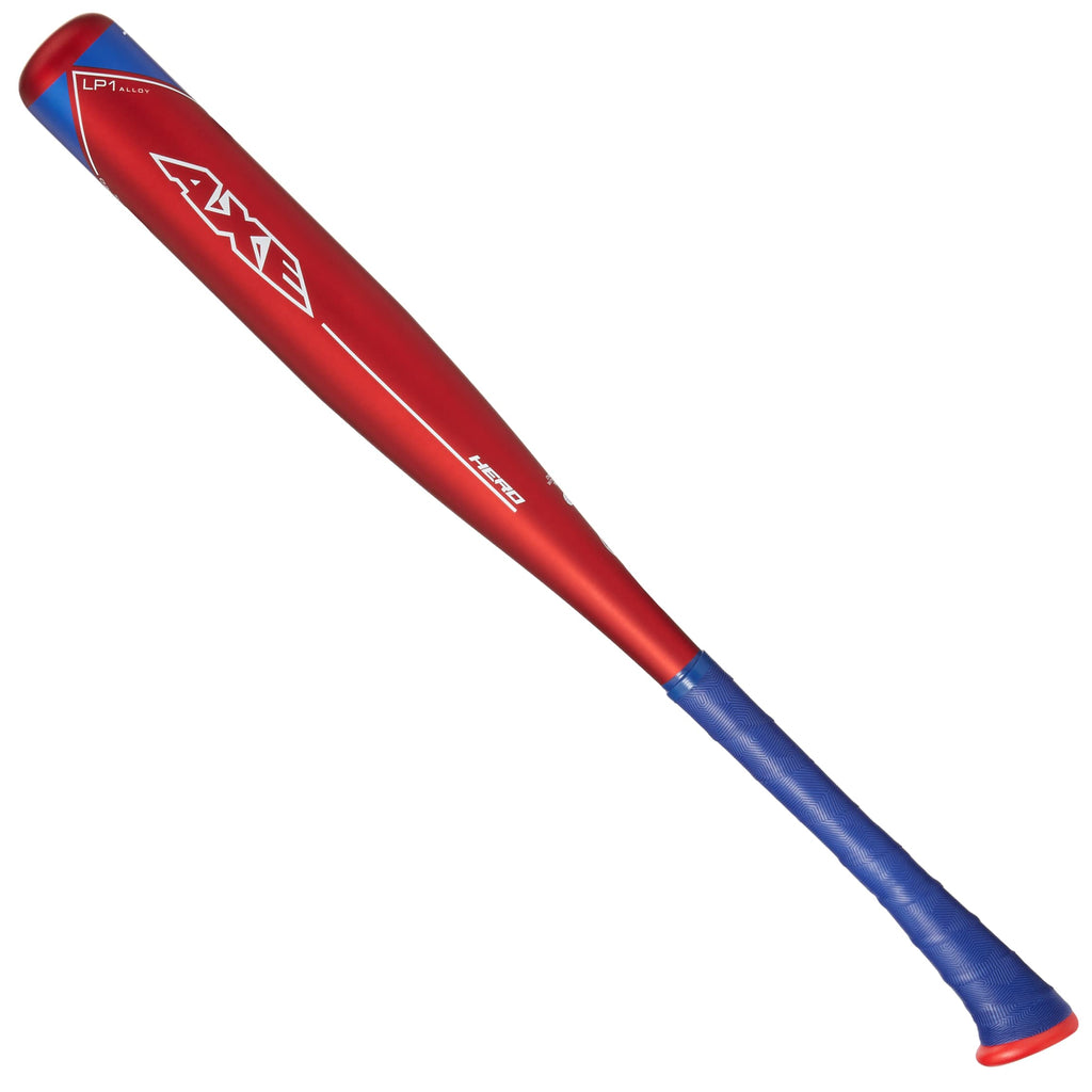 Axe Bat 2023 Hero (-11, 2-1/4'') Usabat Tee Ball Bat, 1-Piece Alloy, Red/Blue, 24'' / 13 Oz.