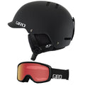 Giro Surface Snowboard Ski Helmet Goggle Combo Matte Black w/Black Wordmark Flash S (52-55.5cm)