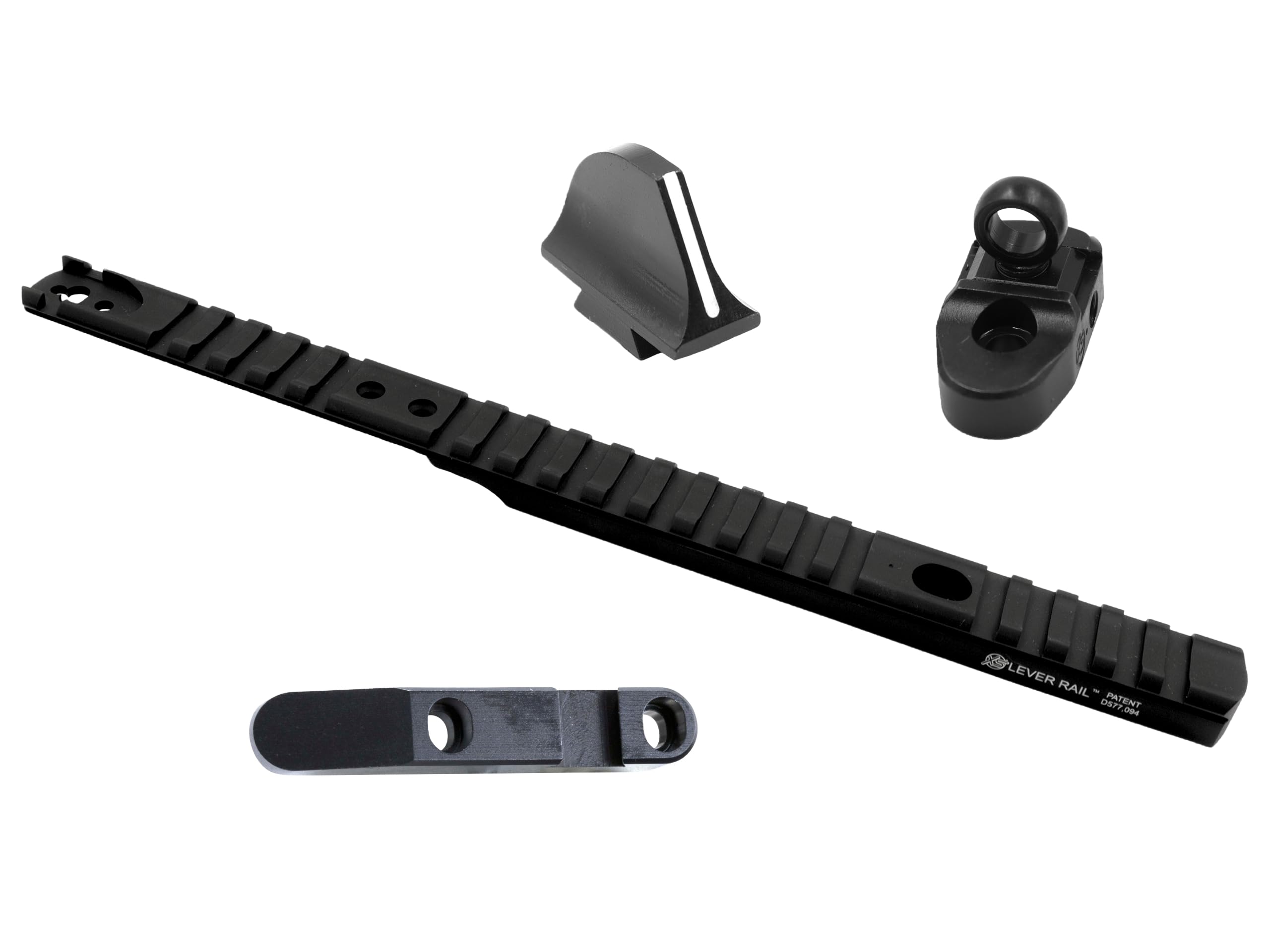 XS Sights Marlin Lever Rail, Set Includes Ghost Ring & Optic Mounts, Fits Marlin 1895 Models in .45-70, .450, and .444