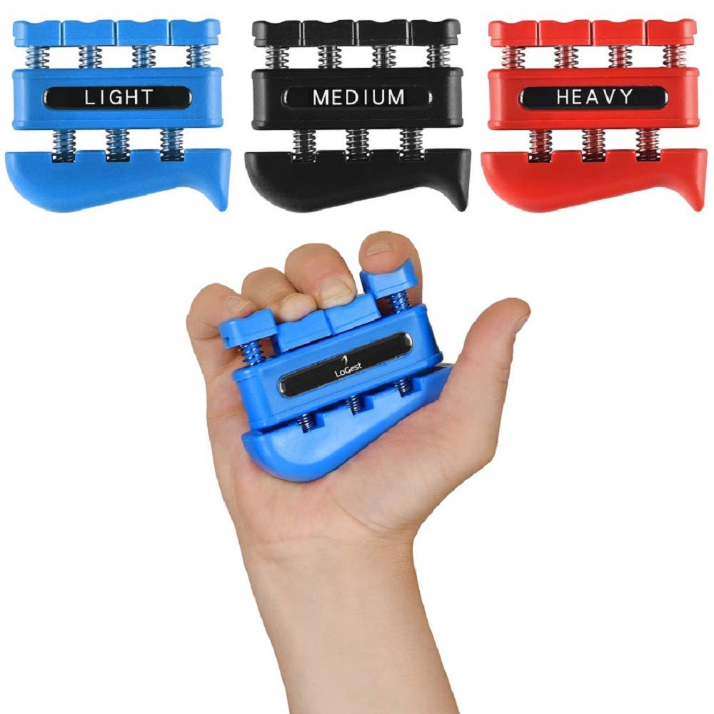 3 Pack Finger Strengthener - Exerciser For Forearm And Hand Grip Workout Equipment Musician, Rock Climbing Therapy Gripper Set K