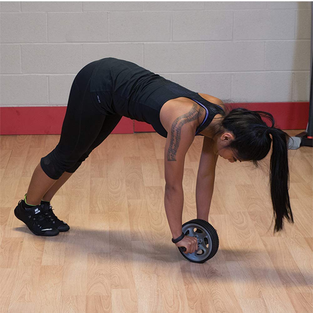 Body-Solid Tools Ab Roller Wheel - Core Strengthening Abdominal Workout Exercise Tool, Ideal For Oblique Plank Exercises