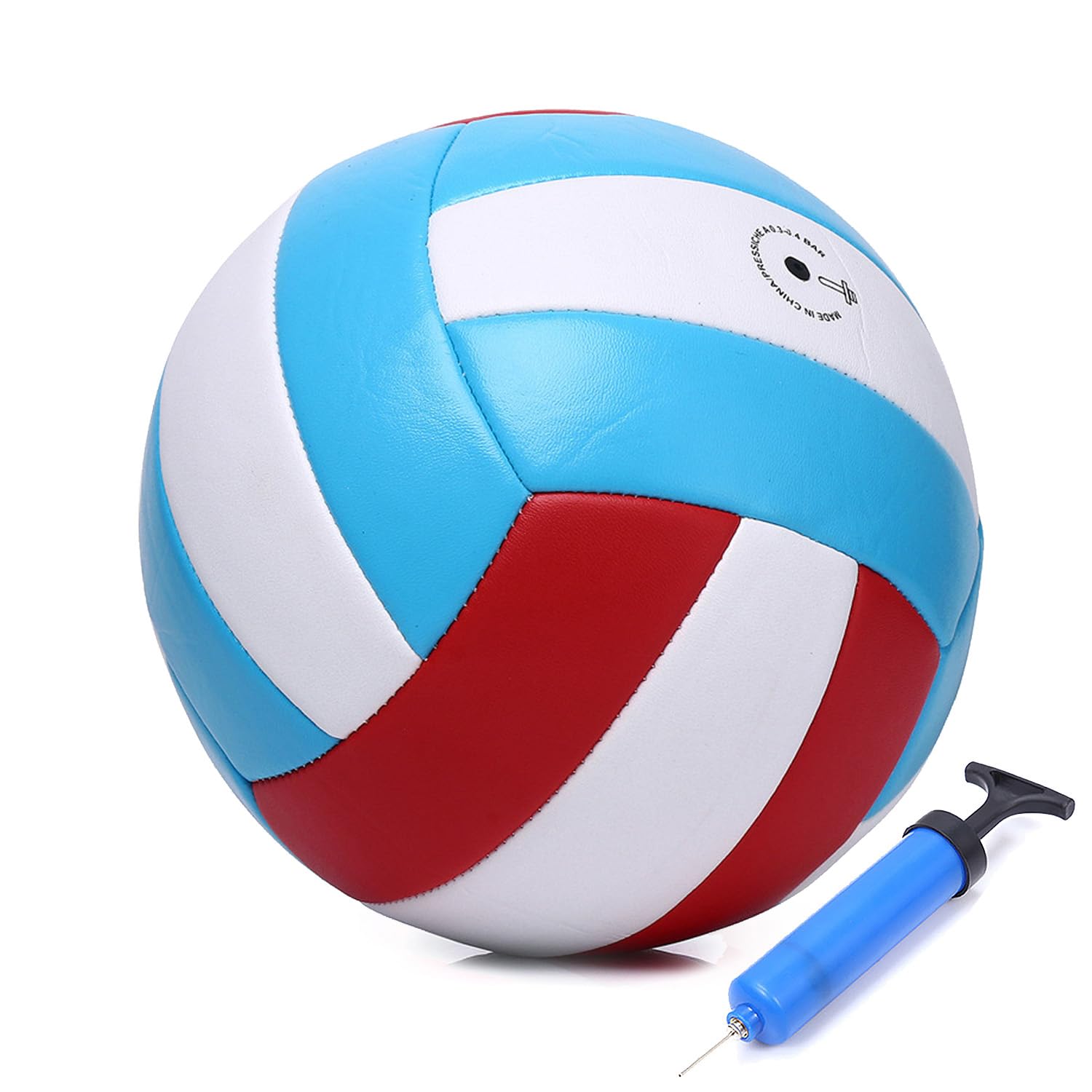 ABAJI Volleyball Red Blue Official Size Thicker PU Waterproof and Anti-Explosion Design Youth Boys Girls Indoor Training Game Ou