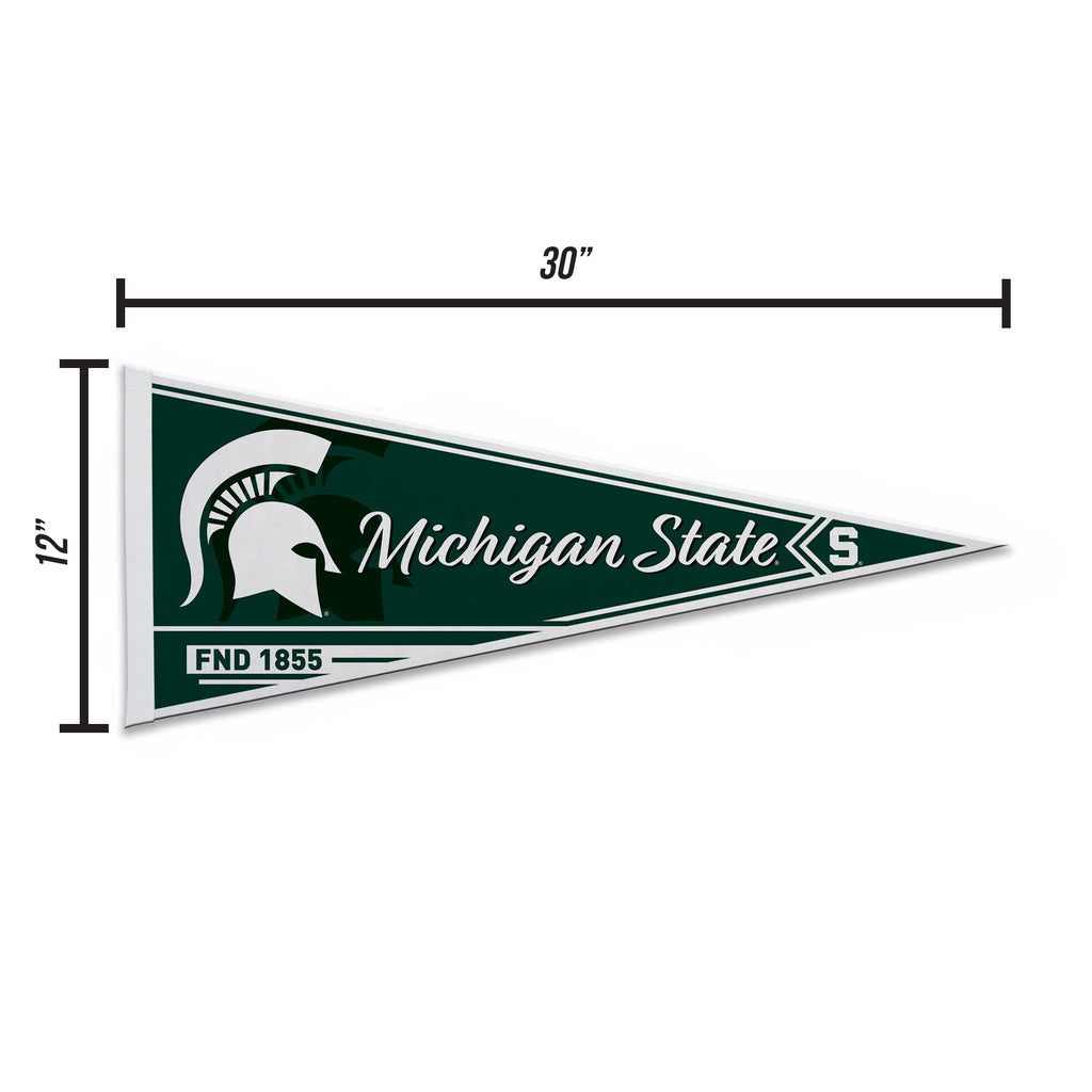 Rico Industries Ncaa Michigan State Spartans Classic 12'' X 30'' Felt Wall D  Cor Pennant - Great For Home/Bed Room/Man Cave D