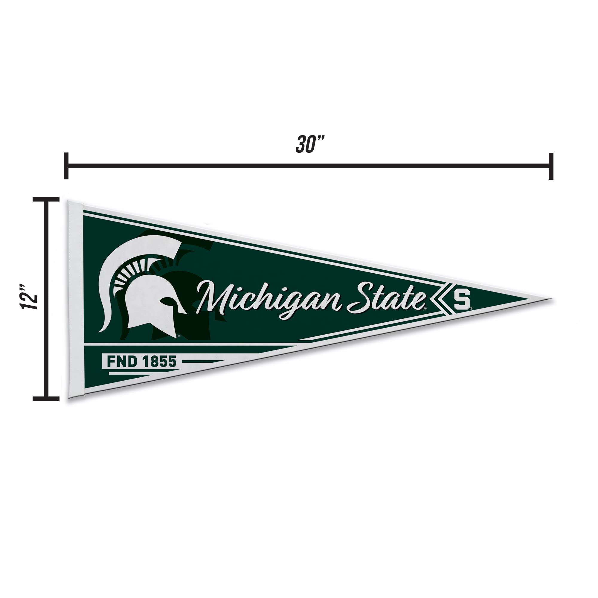 Rico Industries Ncaa Michigan State Spartans Classic 12'' X 30'' Felt Wall D  Cor Pennant - Great For Home/Bed Room/Man Cave D