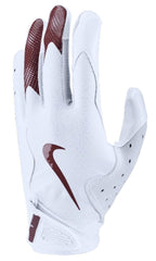 Nike Vapor Jet 8.0 Football Gloves White | White | Maroon X-Large
