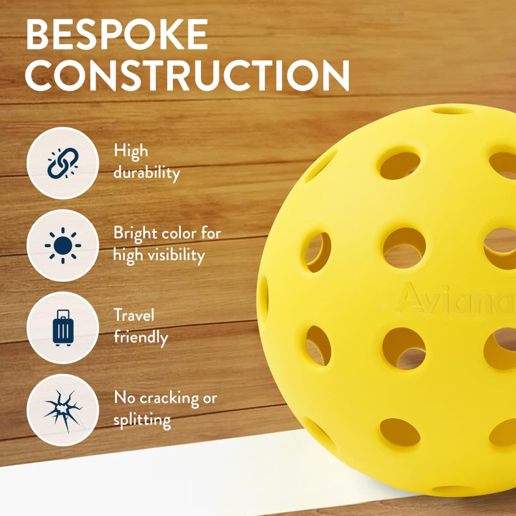 Pickleball Ball Set  Professional Usapa Approved For Sanctioned Tournament Play  40 Holes & Specifically Designed For Outdoor Co