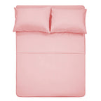 Best Season 4 Piece Bed Sheet Set (Queen,Blush Pink) 1 Flat Sheet,1 Fitted Sheet And 2 Pillow Cases,100 Brushed Microfiber 1800