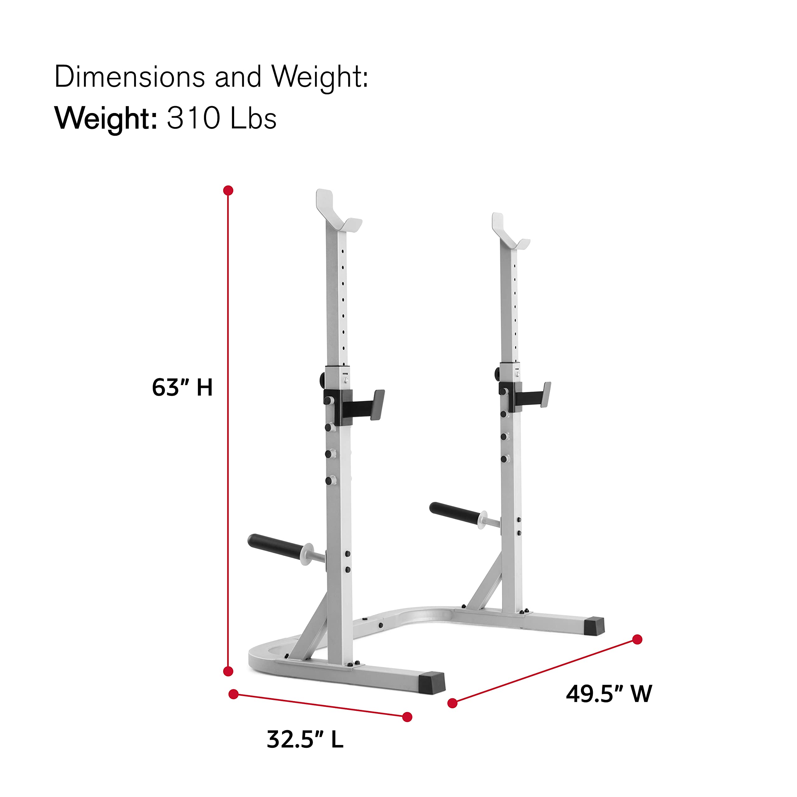 Weider Platinum Squat Rack, Black