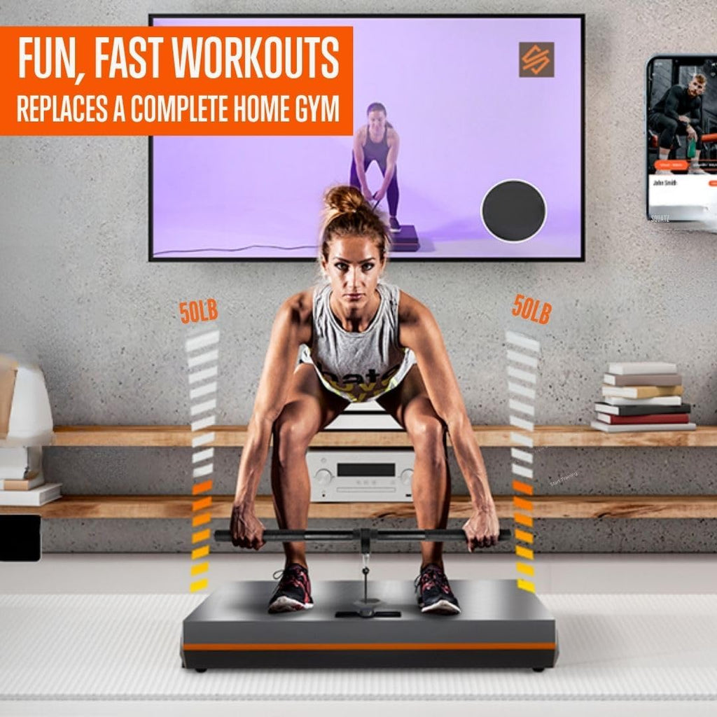 Squatz Pluto Fitness Board - Multifunctional Workout Device With Standard, Eccentric, And Isokinetic Training Modes, Wifi And Bl