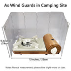Japard Aluminum Camping Stove Windshield, Windscreen For Camping Stove, 9.4X26In, 8 Plates, 8Oz Lightweight Portable Camp Stove