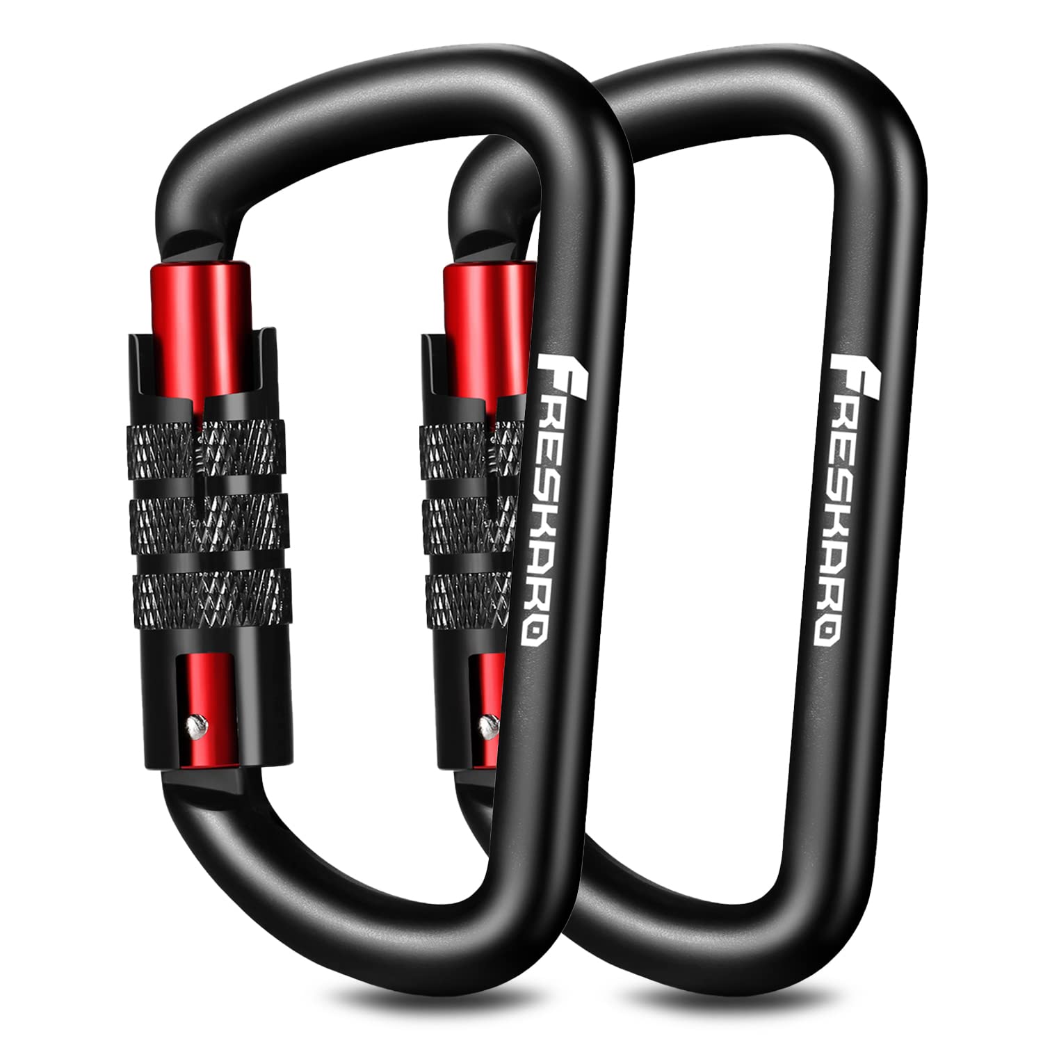 3Inch Locking Carabiner Clips-Twist Auto Lock Caribeener, Heavy Duty Keychain Key Carabeaner Hooks, 7075 Aerial Aluminum Ultra L