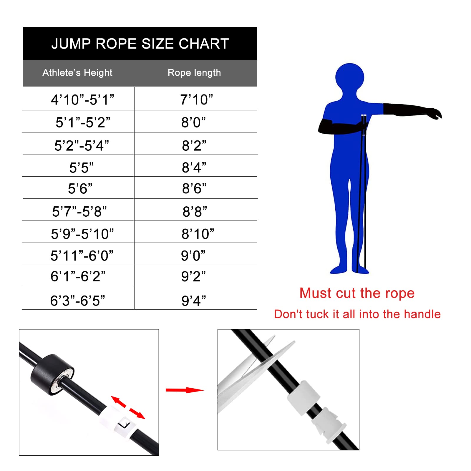 Gaoykai Weighted Jump Rope Fitness For Women Men,1Lb Tangle-Free Skipping Rope For Muay Thai Training Crossfit Workout Aluminum