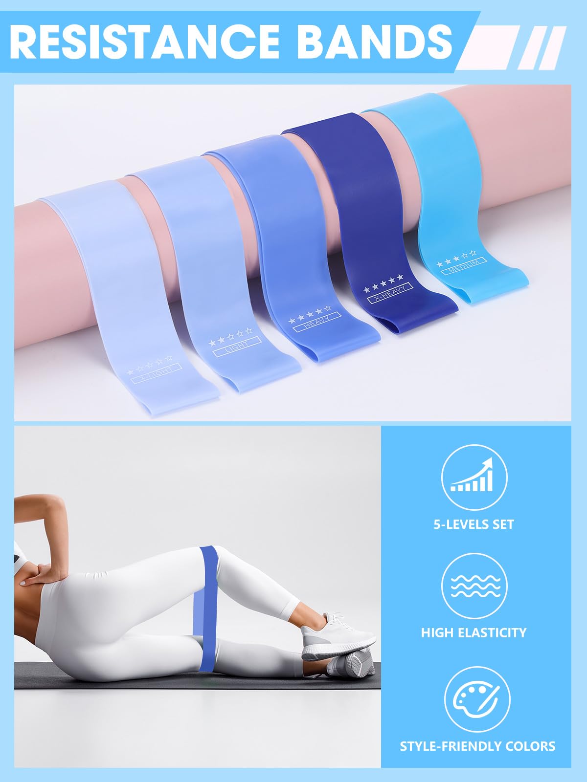 Neuonn Pilates Ring Set for Home Workout, Pilates Essentials Kit for Women, [12 Fitness Circle, Pilates Balls, Resistance Band