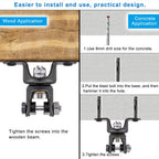 Benelabel Heavy Duty Punching Bag Hanger - 360    Rotation Wood Beam Holder With Bearing Swivel - Easy To Install - Durable Mate