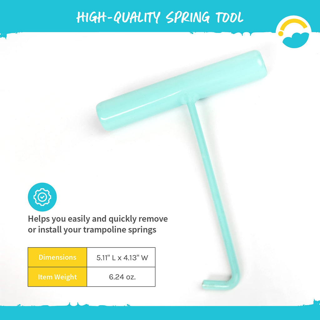 Skybound Universal Trampoline Spring Tool - Steel J-Hook Style Frame - Trampoline Parts And Accessories - Blue