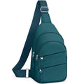 Tuwubi Crossbody Bags for Women, Sling Bag for Men, Small Hiking Backpack Anti Theft Lightweight for Outdoors Travel (M, Teal Bl