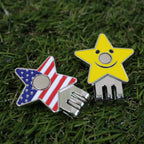 Pinmei Flower Golf Ball Marker With Golf Hat Clip For Your Friend (Red Flag)