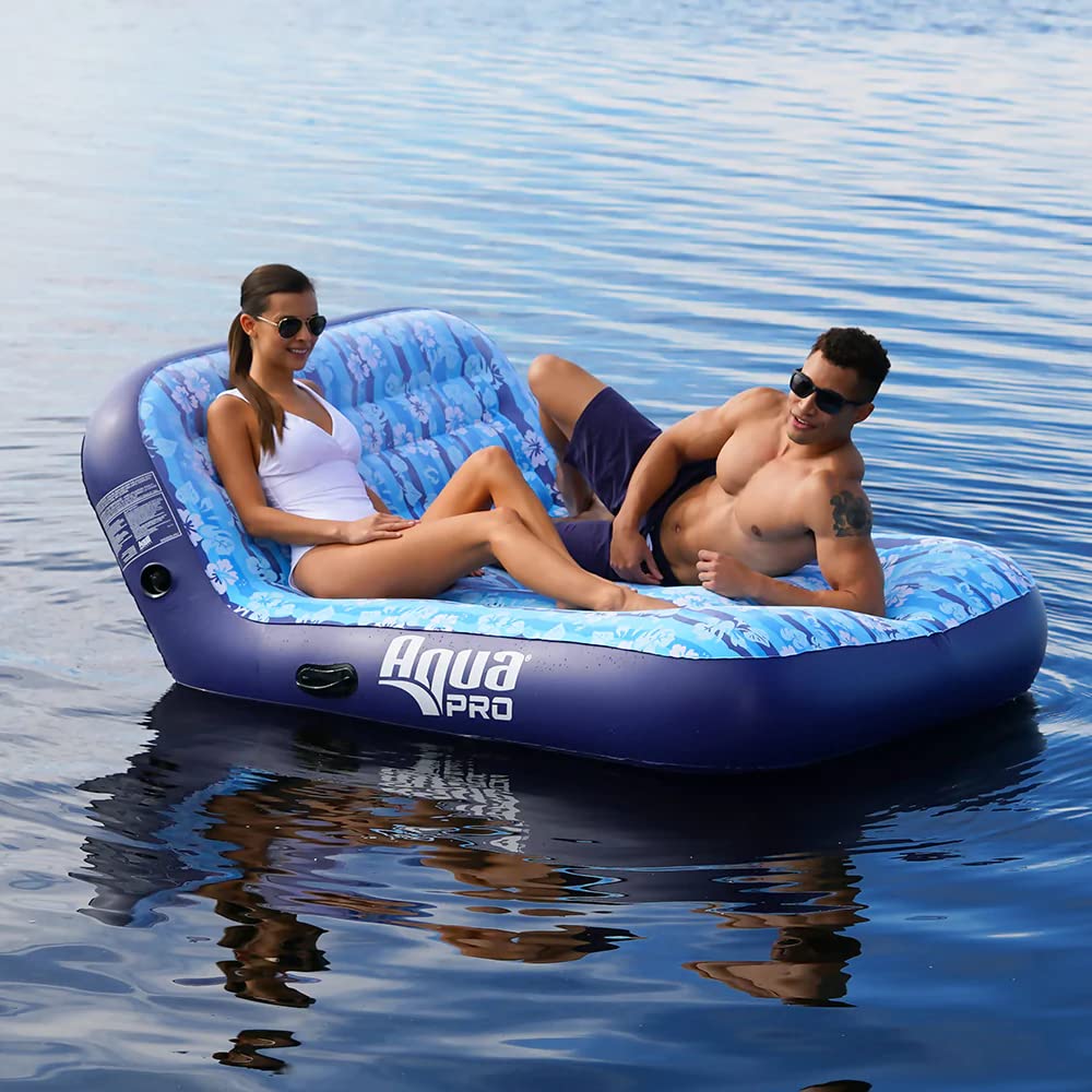 Aqua Pro Apl17011S2 Ultra-Cushioned Comfort-Lounge For 2 - Hawaiian Wave
