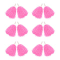 Hooshing 12Pcs Pink Pom Poms Cheerleading Plastic Cheer Pompoms With Handles For Team Spirit Sports Party Dance